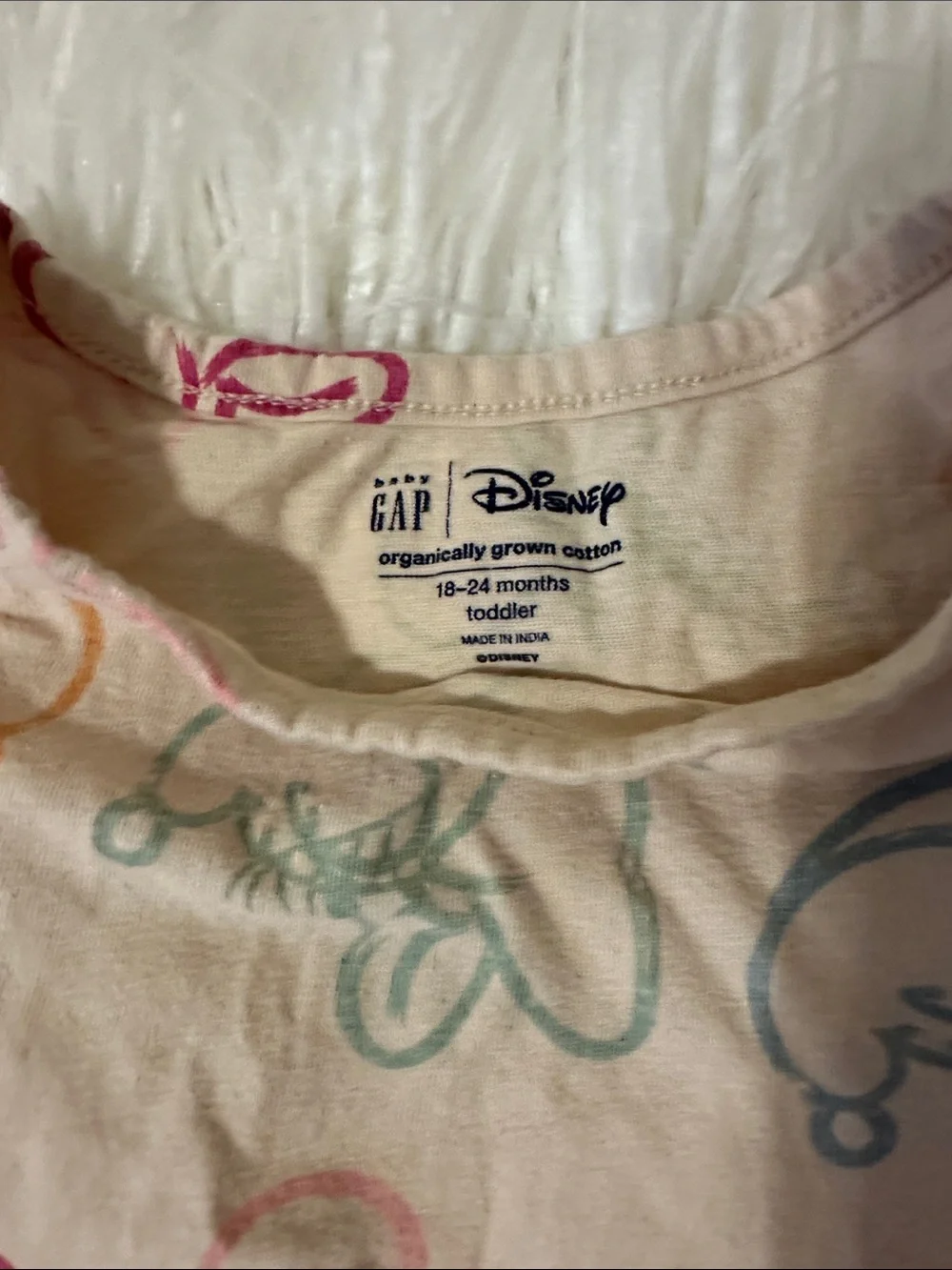 Disney Toddler Tank Top in Light Pink with Multicolor Mickey Outlines